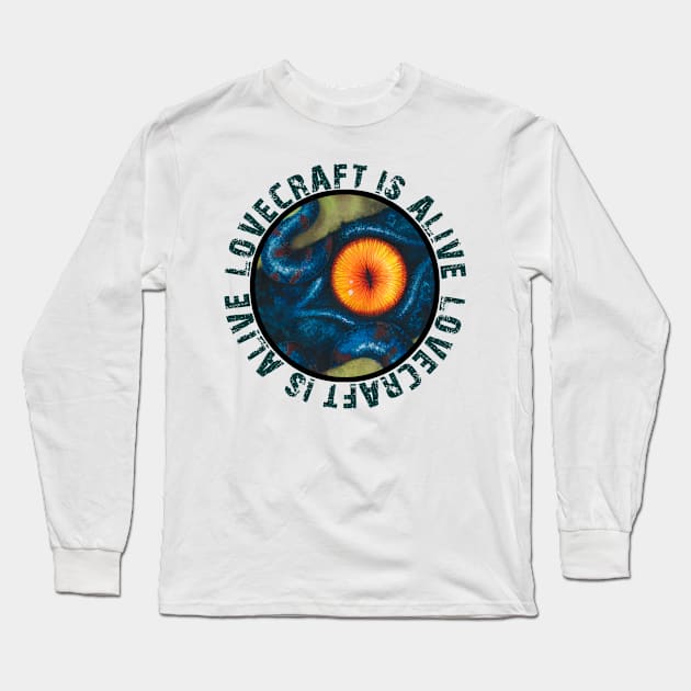 Lovecraft Ancient One Long Sleeve T-Shirt by 9inverse